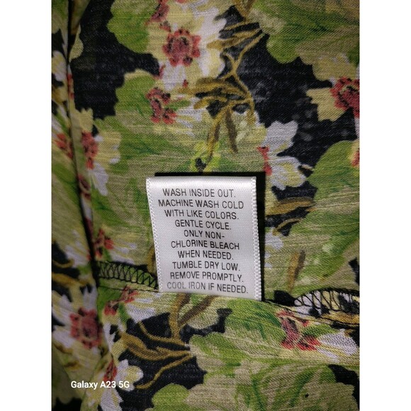 Vera Wang Princess- Junior's Black and Yellow Floral Strappy Dress- Small - Picture 7 of 7